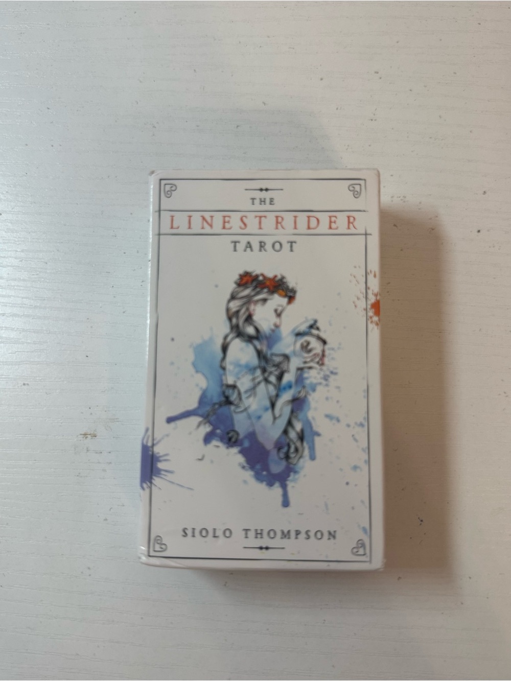 Thompson Linestrider Tarot Deck – White & Blue with Orange Accents